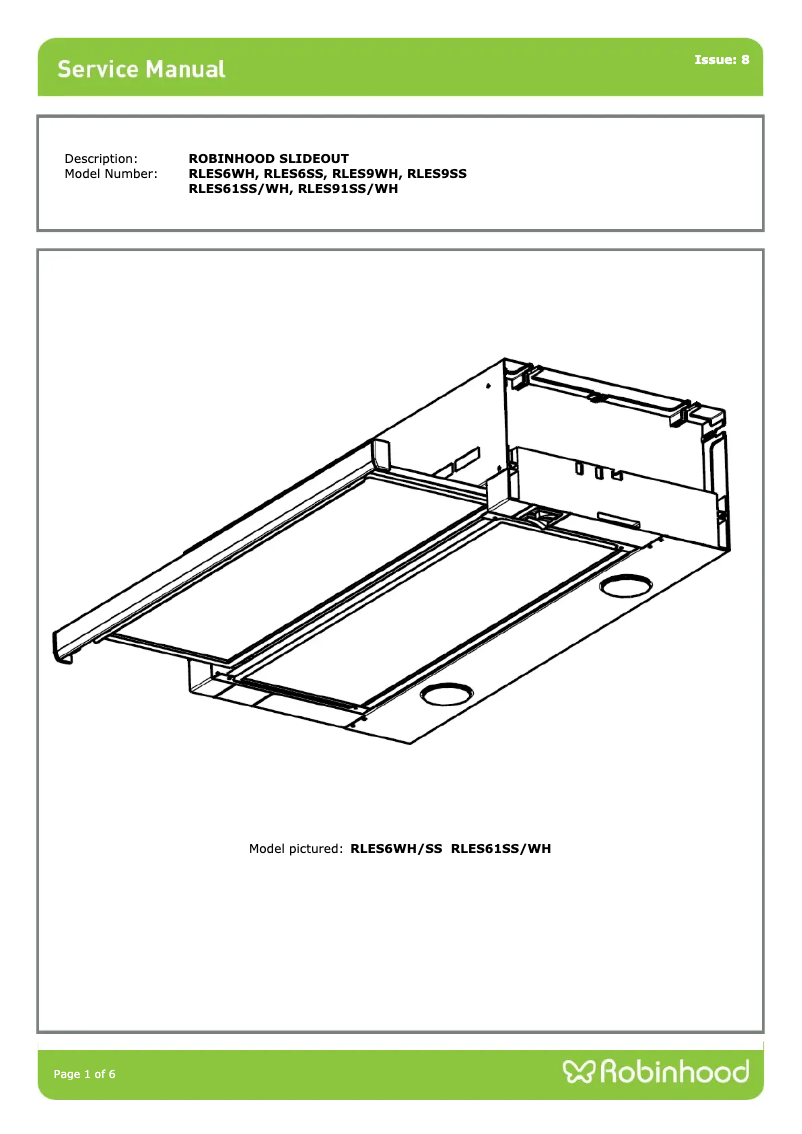 Page 1 de la notice Manuel utilisateur Robinhood RLES 900
