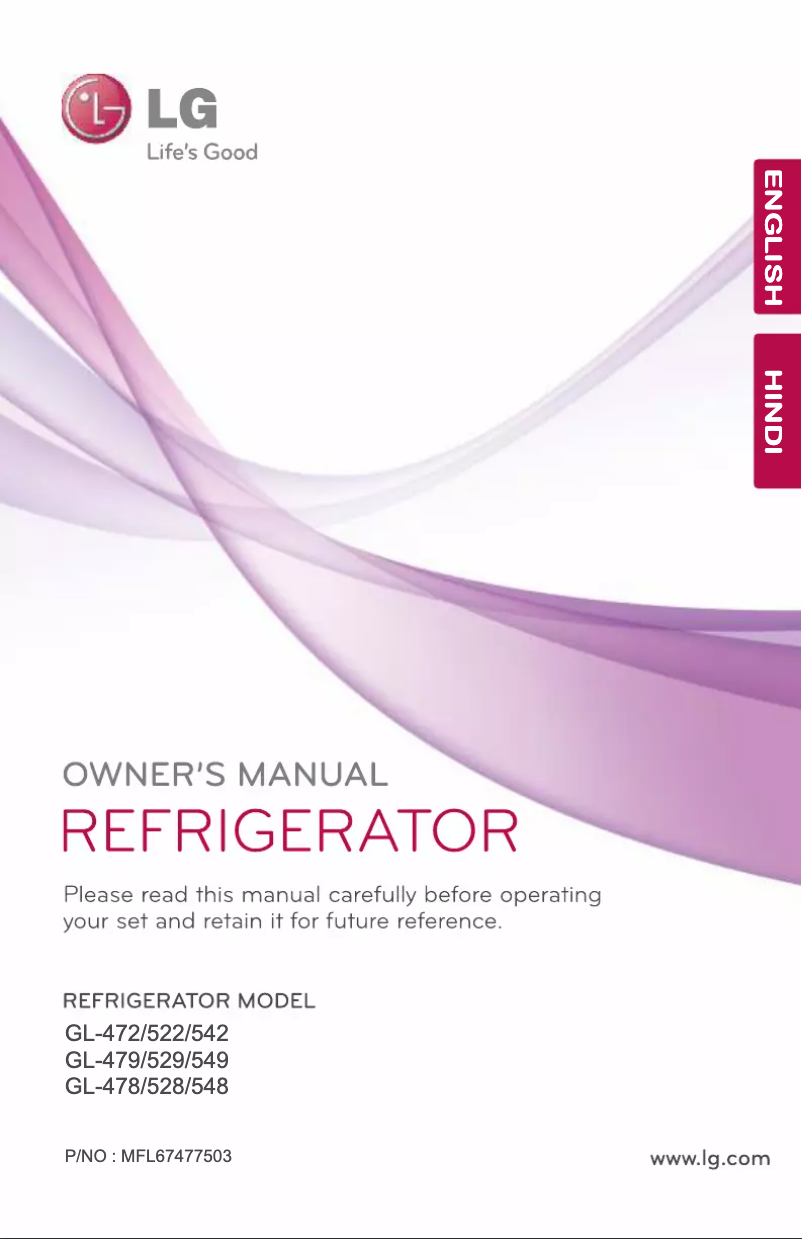 Page 1 de la notice Manuel utilisateur LG GL-M522GDWL