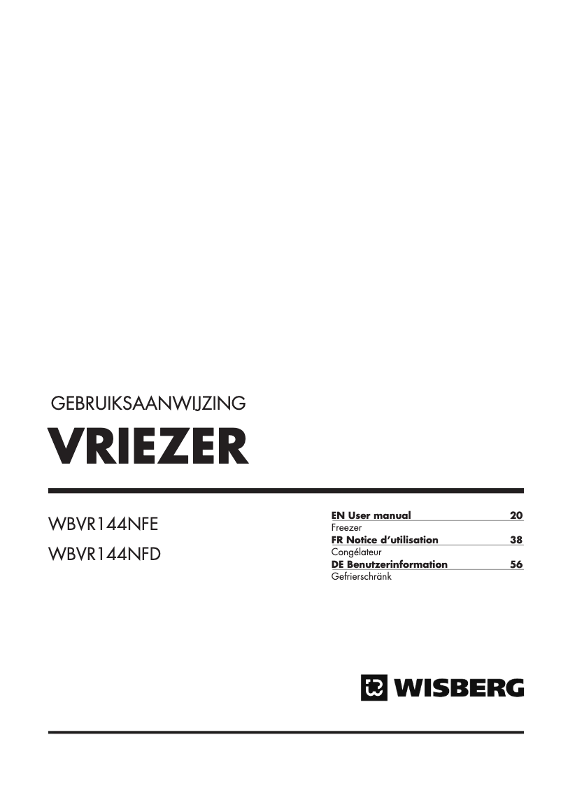 Page n°1 - Manuel utilisateur Wisberg WBVR144NFE