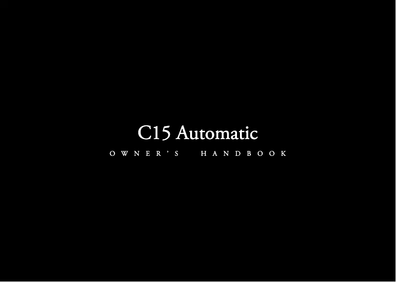 Page 1 de la notice Manuel utilisateur Christopher Ward C15 Automatic