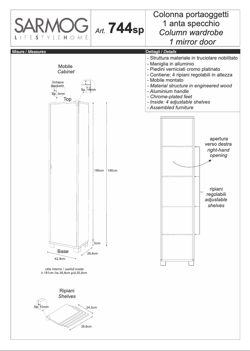 Imagen de la primera página del manual del dispositivo A744BFSPFU