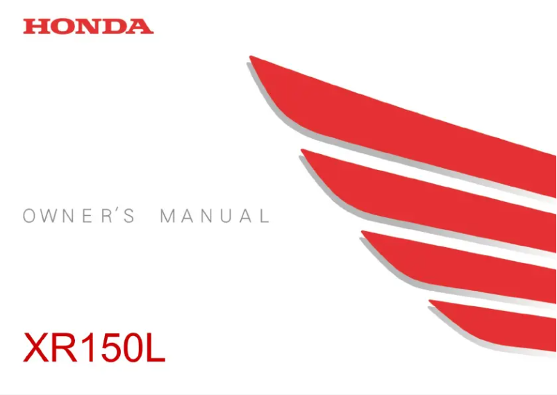 Página 1 del manual Manual de usuario Honda XR150 (2023)