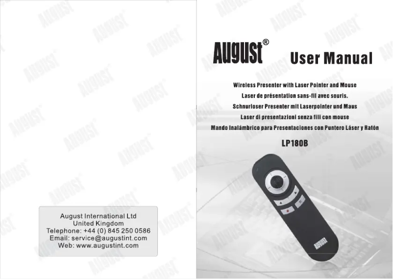 Image de la première page du manuel de l'appareil LP180