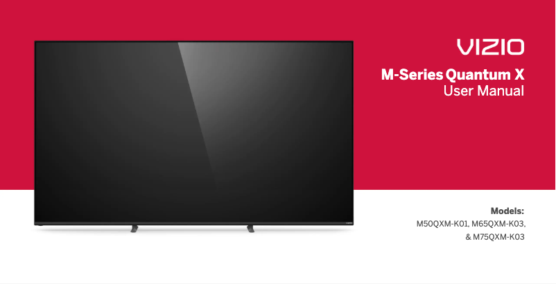 Page 1 de la notice Manuel utilisateur VIZIO M50QXM-K01