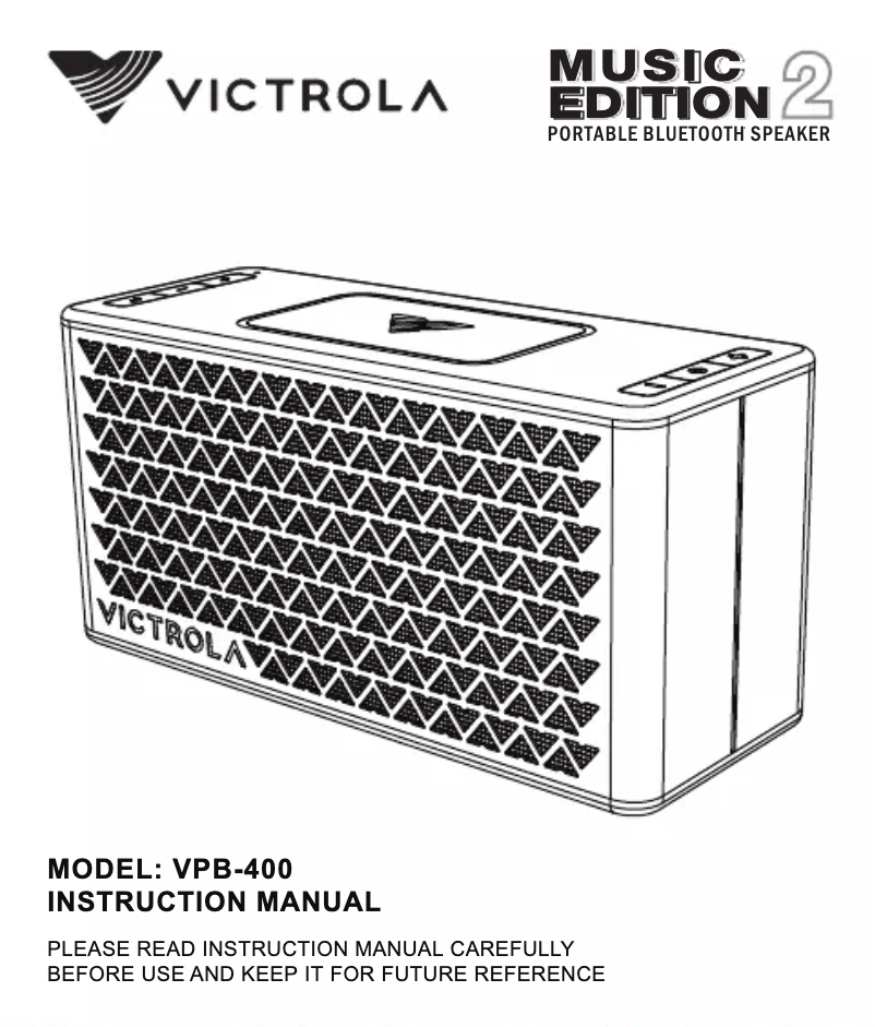 Page 1 de la notice Manuel utilisateur Victrola Music Edition 2 VPB-400