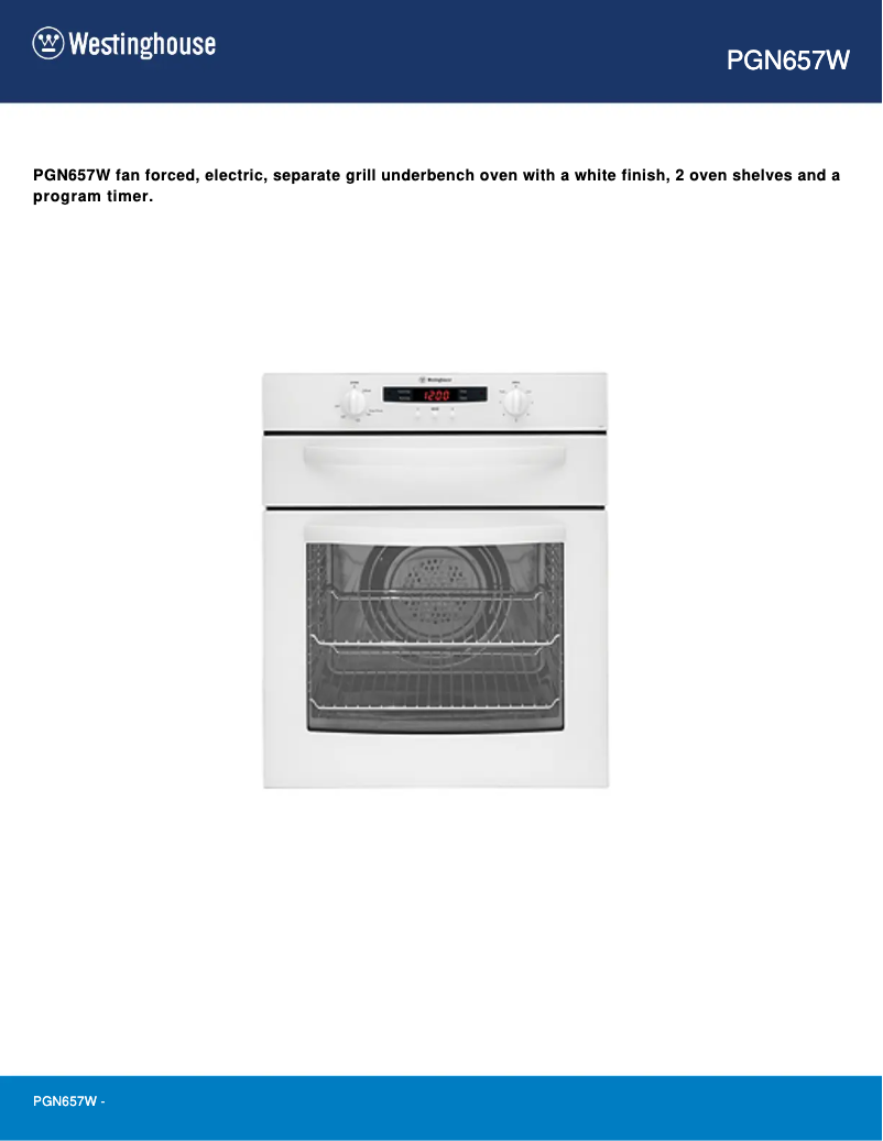 Image de la première page du manuel de l'appareil PGN657W