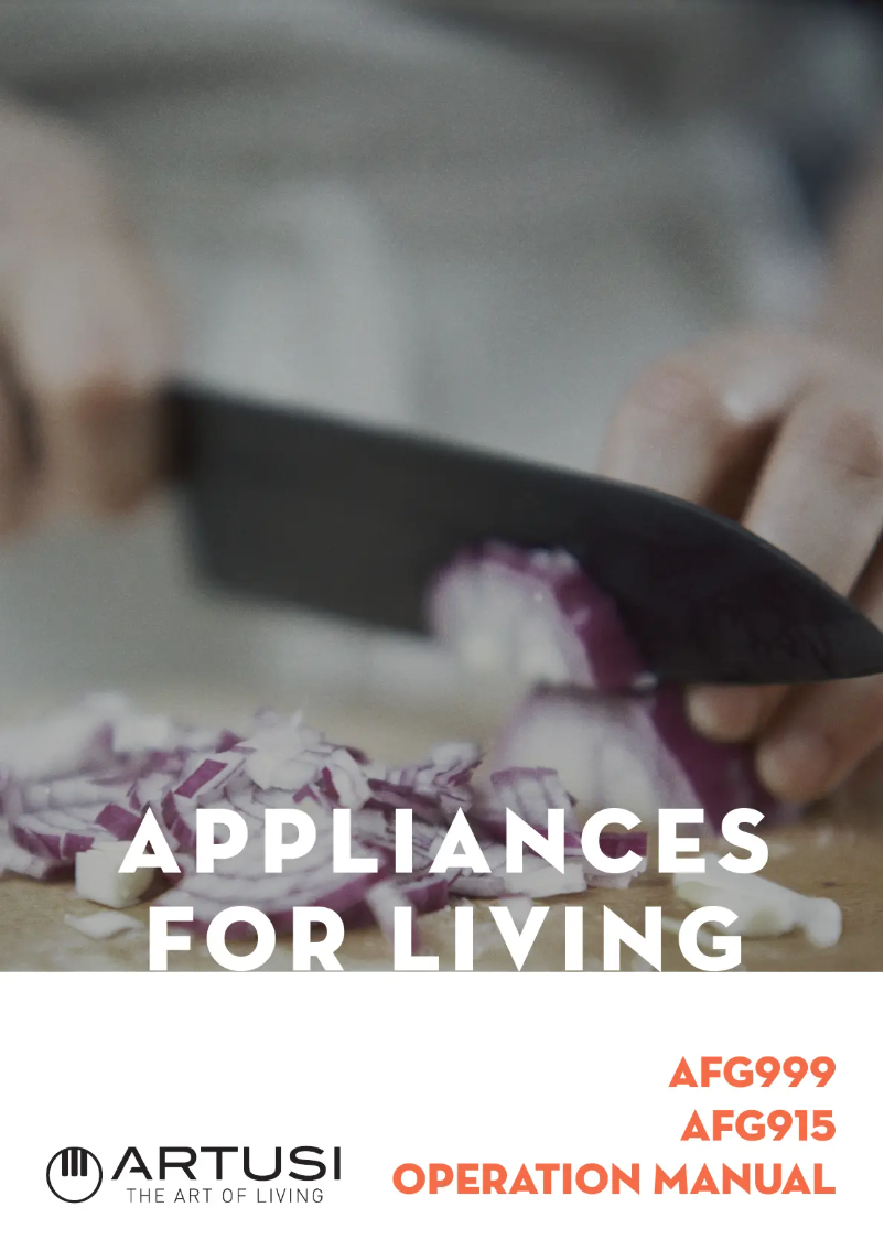 Image de la première page du manuel de l'appareil AFG999X