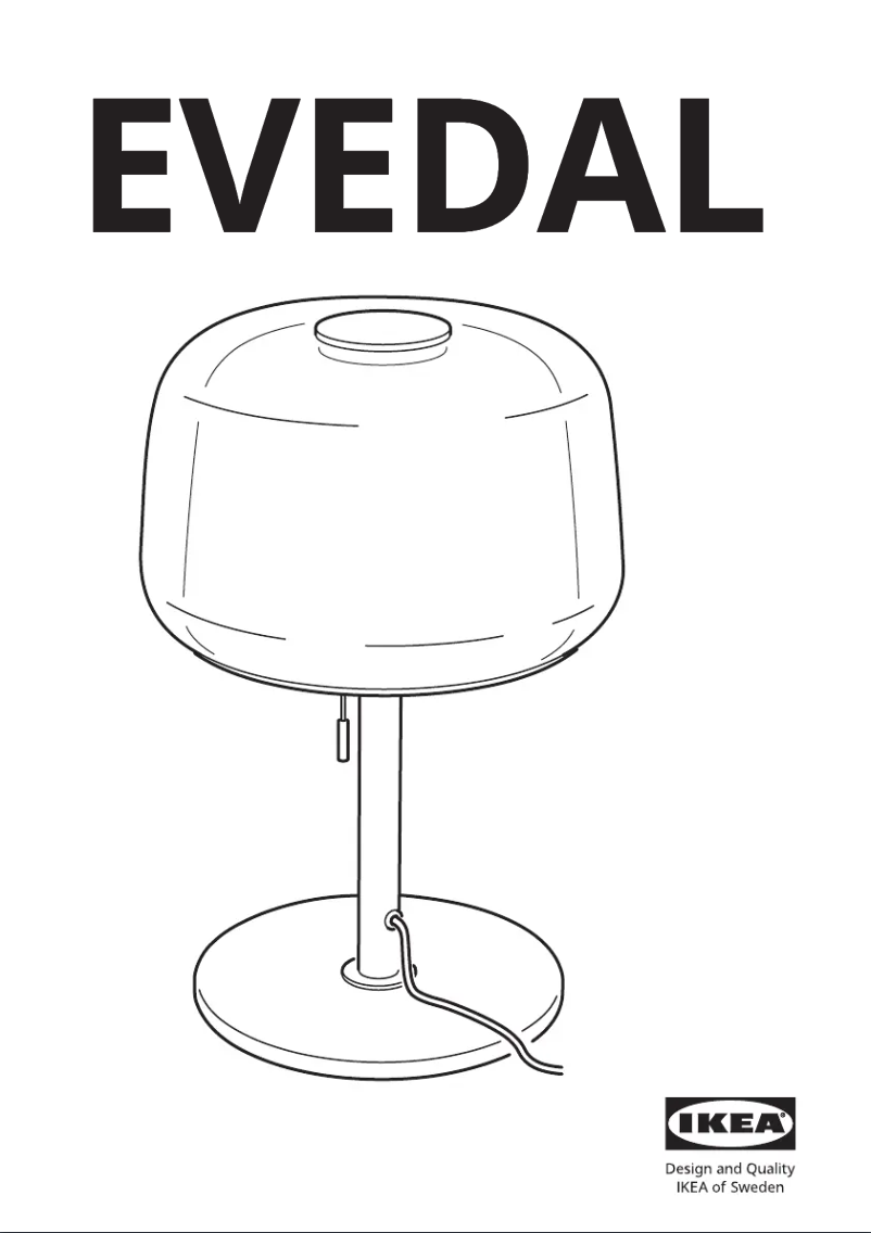 Page 1 de la notice Manuel utilisateur Ikea EVEDAL 104.057.31