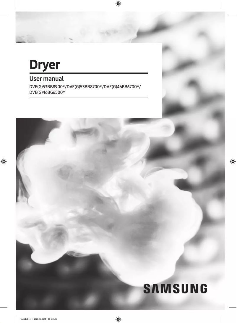 Page 1 de la notice Manuel utilisateur Samsung DVG53BB8900D