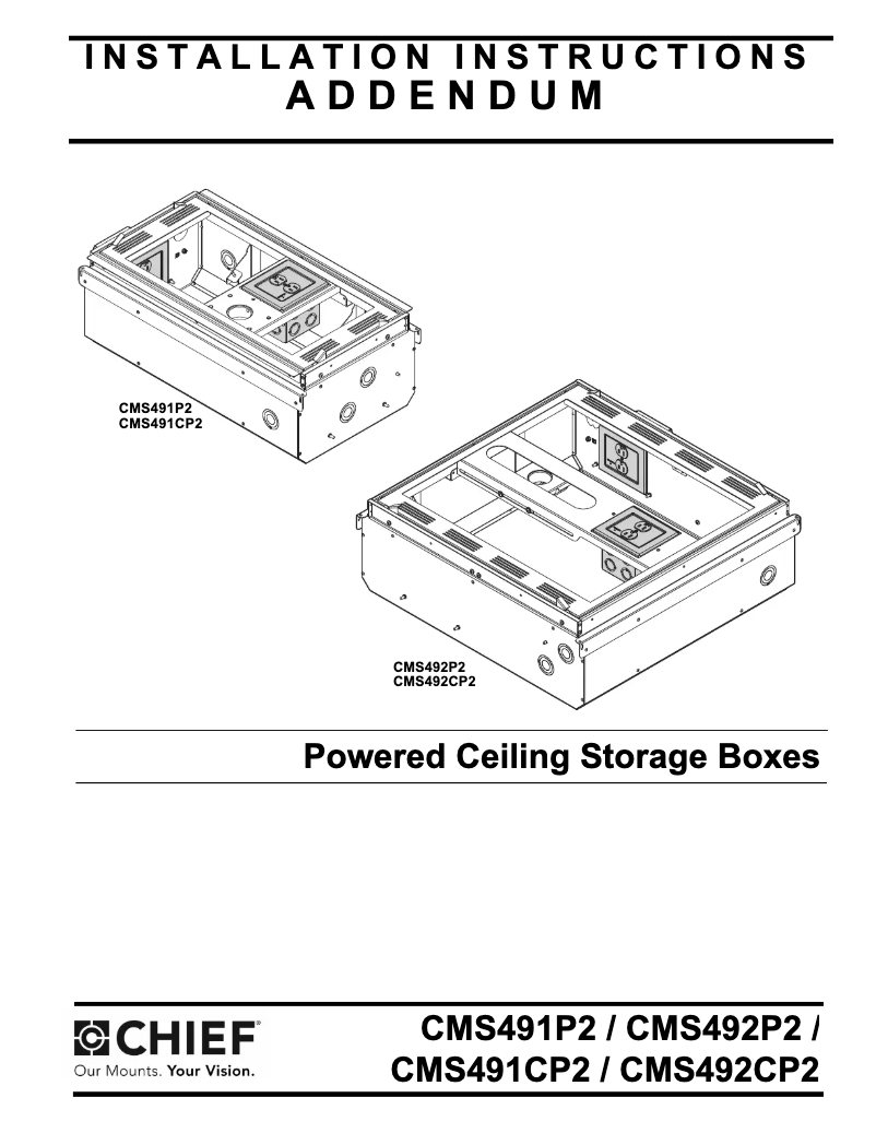 Página 1 del manual Manual de usuario Chief CMS491P2