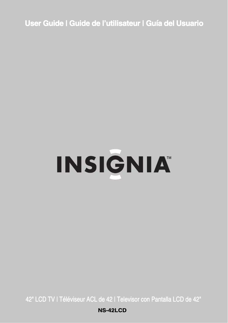 Page 1 de la notice Manuel utilisateur Insignia NS-42LCD