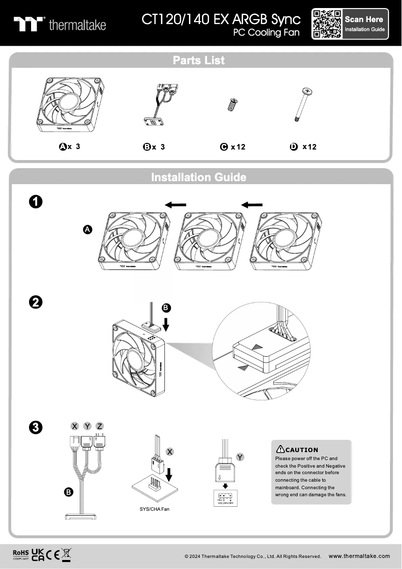 Página 1 del manual Manual de usuario Thermaltake CT140 EX