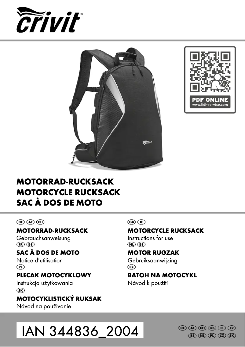 Page n°1 - Manuel utilisateur Crivit IAN 344836