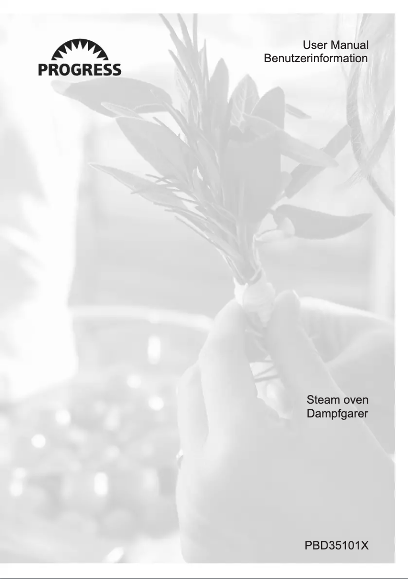 Page n°1 - Manuel utilisateur Progress PBD35101X