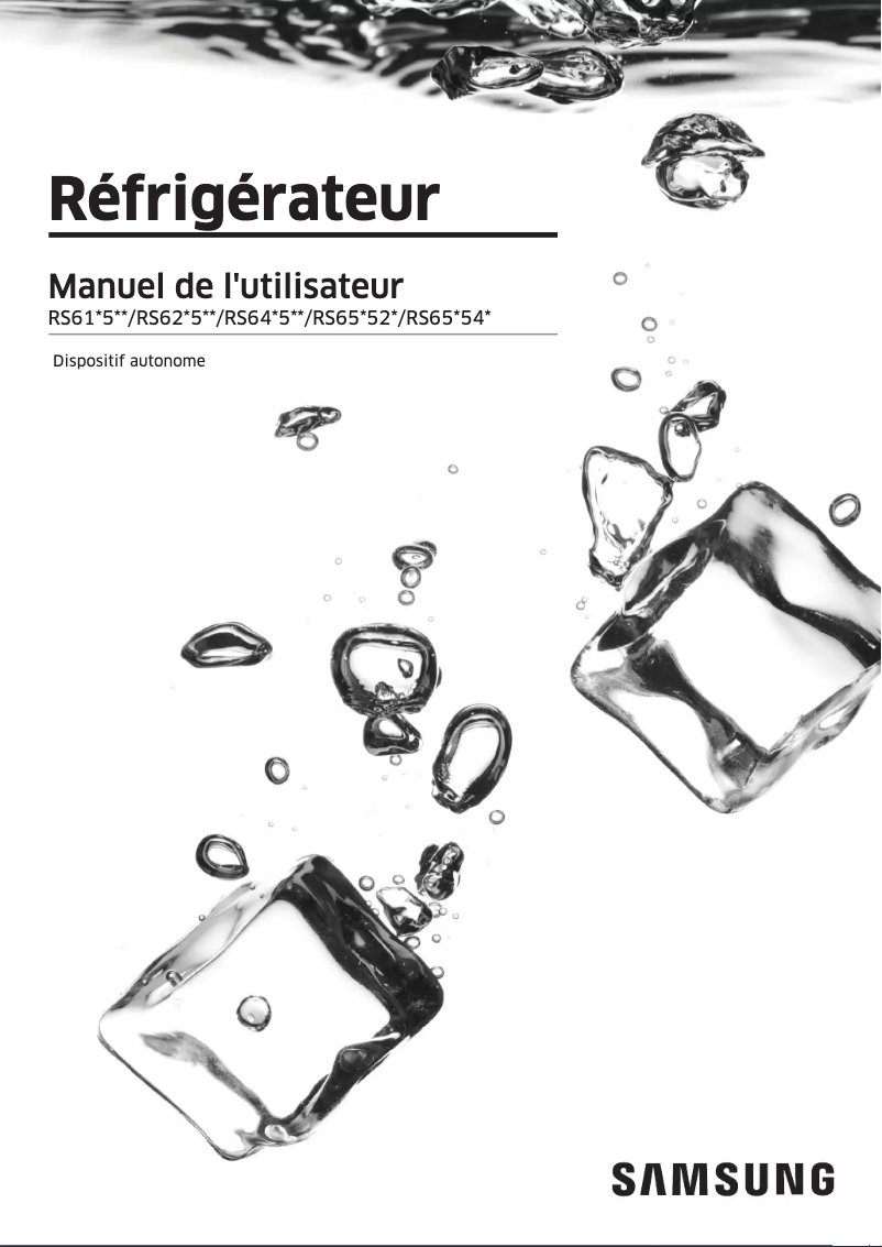 Image de la première page du manuel de l'appareil RS65R5691B4C