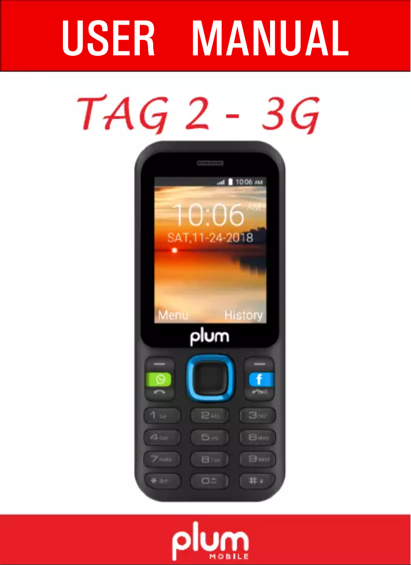 Page n°1 - Manuel utilisateur Plum TAG 2