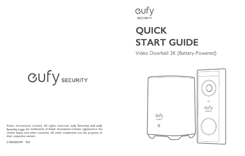Página 1 del manual Manual de usuario Eufy Video Doorbell 2K (Battery-Powered)