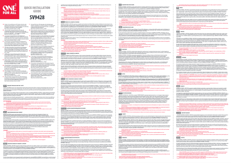 Image de la première page du manuel de l'appareil SV 9428