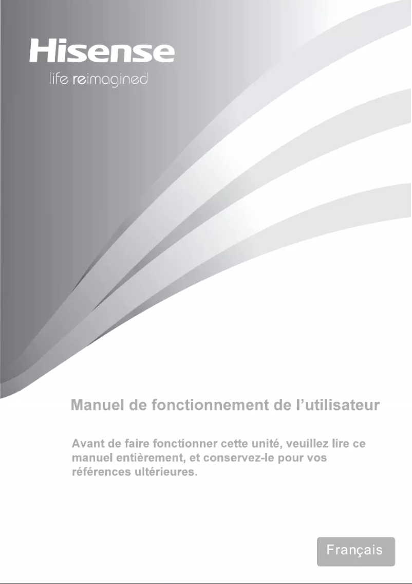 Page 1 de la notice Manuel utilisateur Hisense FCN255WCF
