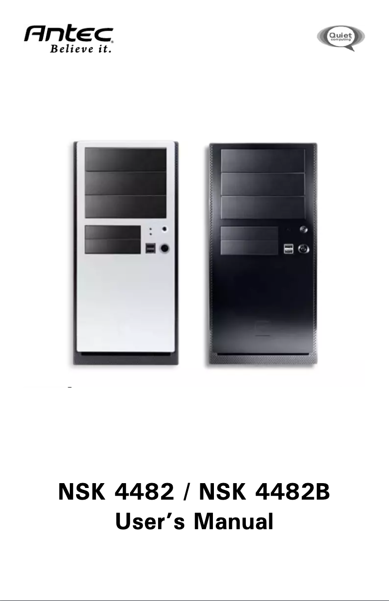 Page 1 de la notice Manuel utilisateur Antec NSK-4482B