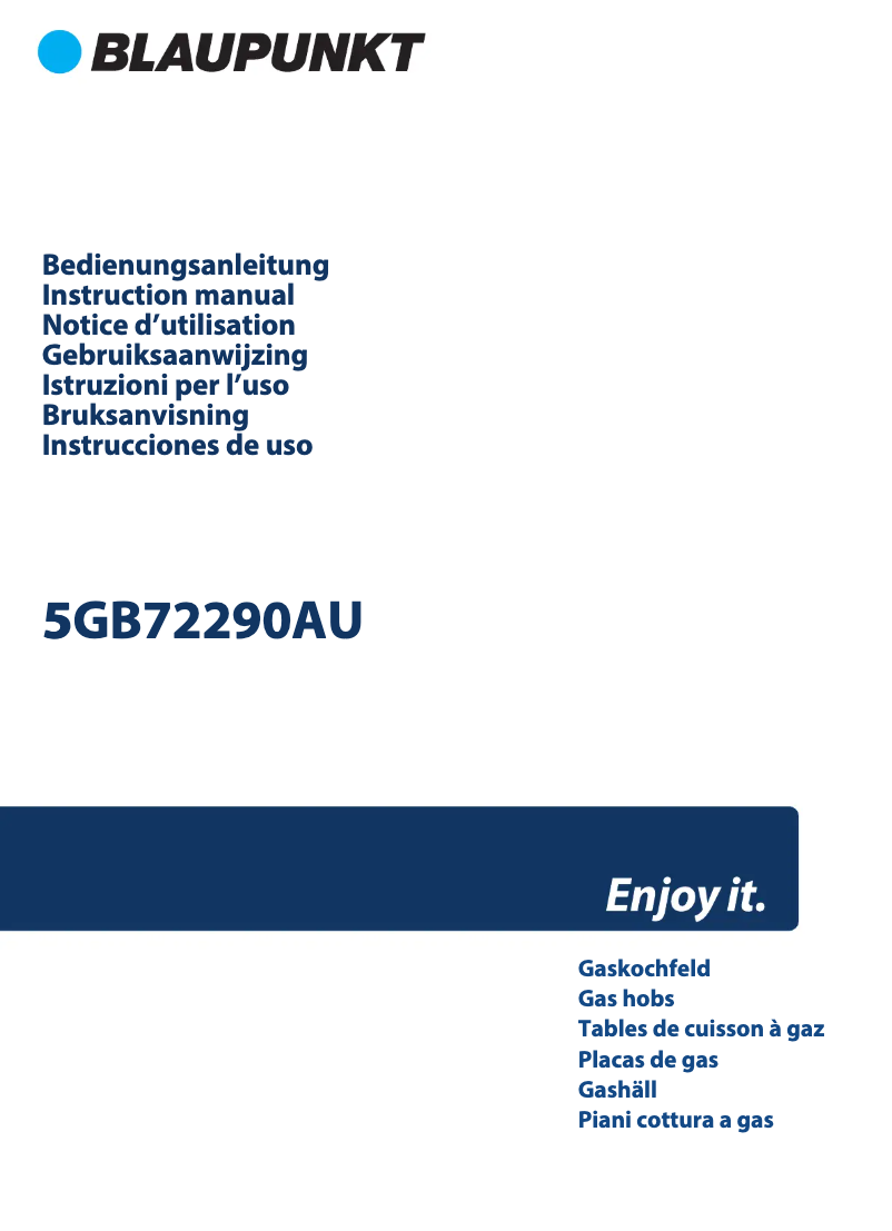 Image de la première page du manuel de l'appareil 5GB72290AU