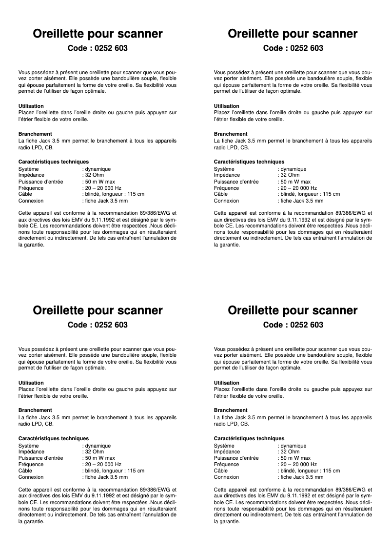 Image de la première page du manuel de l'appareil EP-300