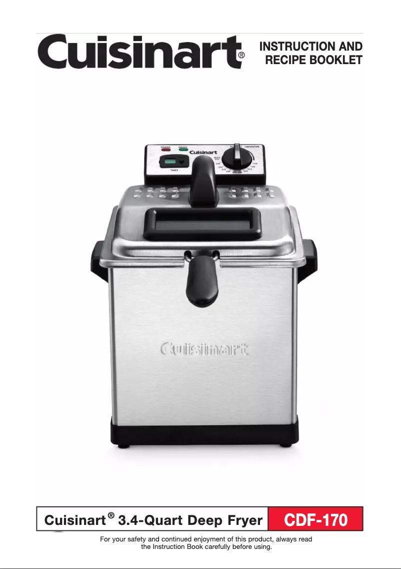 Page 1 de la notice Manuel utilisateur Cuisinart CDF-170
