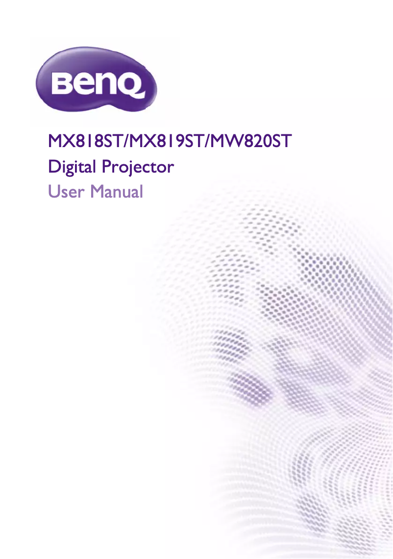 Page n°1 - Mode d'emploi BenQ MX818ST