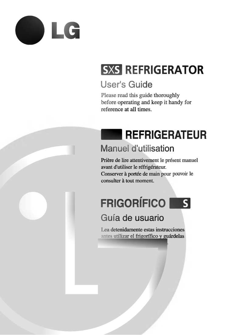 Page 1 de la notice Manuel utilisateur LG GR-P257BTB