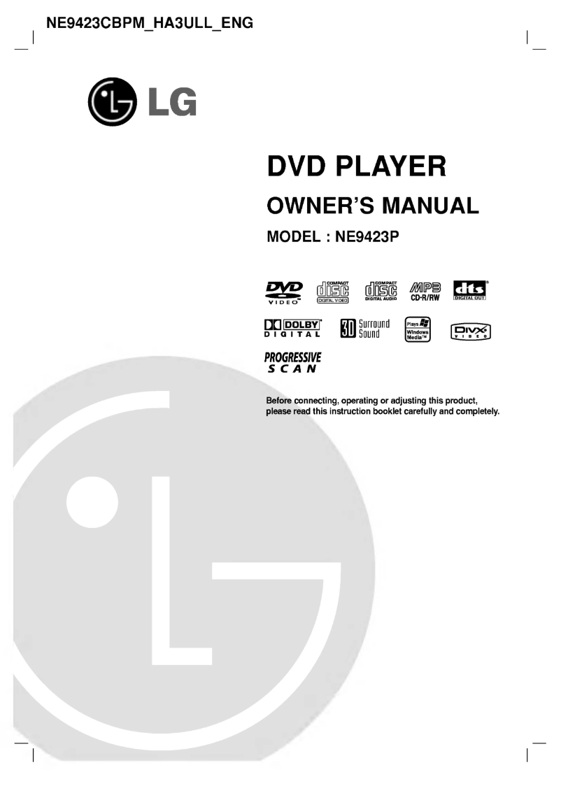 Image de la première page du manuel de l'appareil NE9423CBPM
