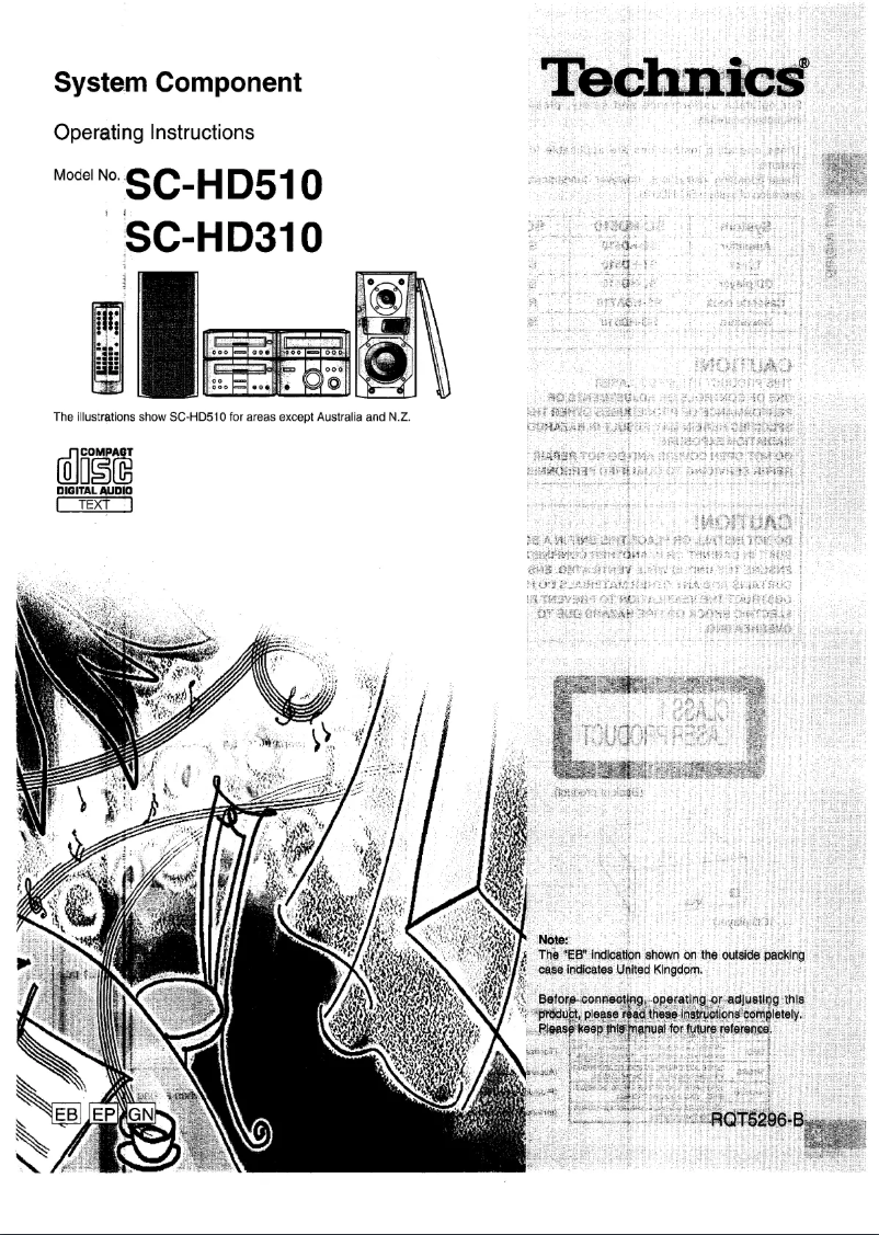 Page 1 de la notice Manuel utilisateur Technics SC-HD310