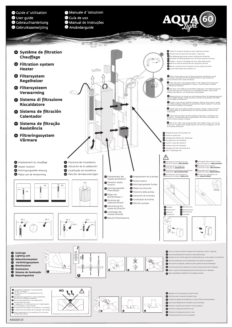 Image de la première page du manuel de l'appareil Aqua 60 Light