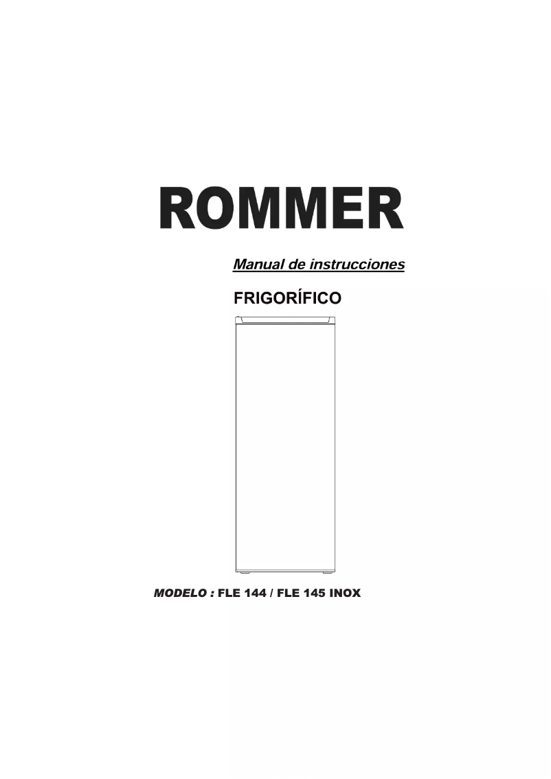 Page 1 de la notice Manuel utilisateur Rommer FLE 145 INOX