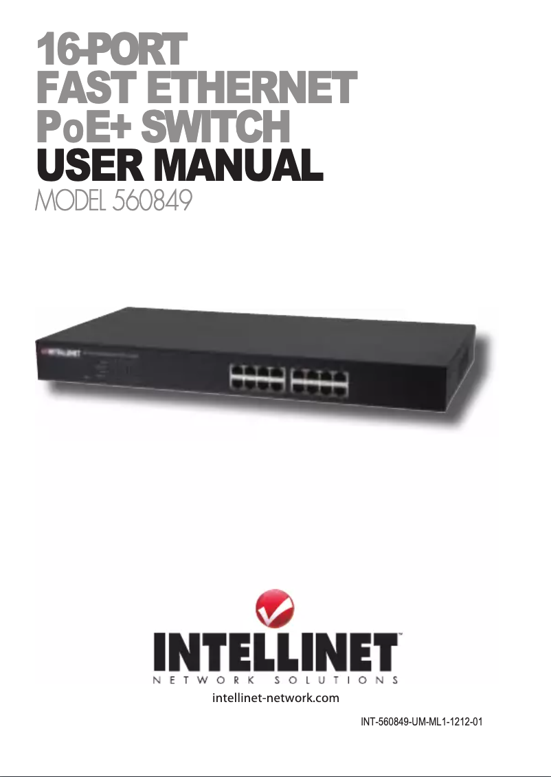 Page 1 de la notice Manuel utilisateur Intellinet 560849