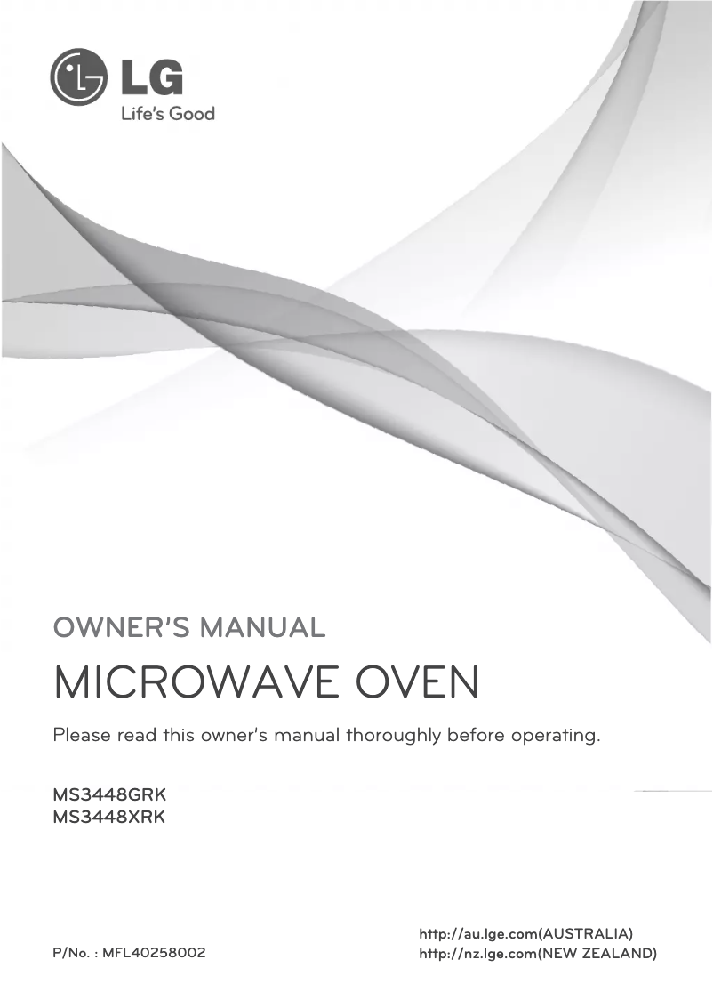 Page 1 de la notice Manuel utilisateur LG MS3448XRK