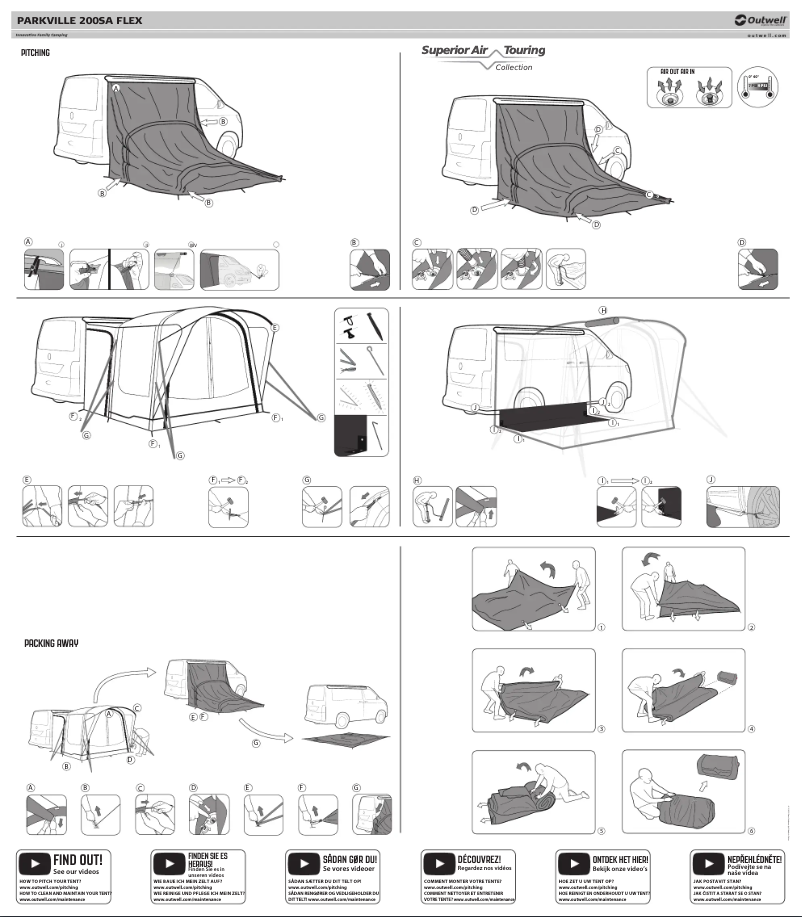 Page 1 de la notice Guide d'installation Outwell Parkville 200SA
