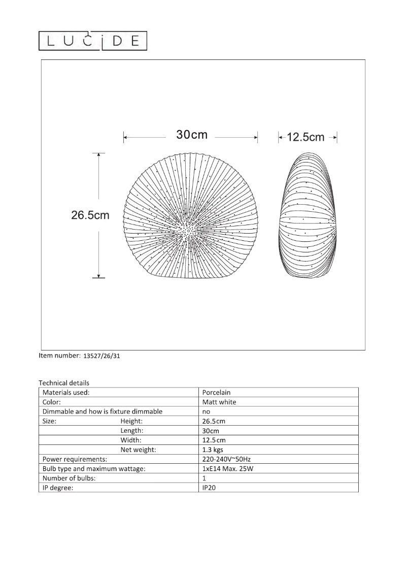 Page n°1 - Manuel utilisateur Lucide Shelly 13527/26/31