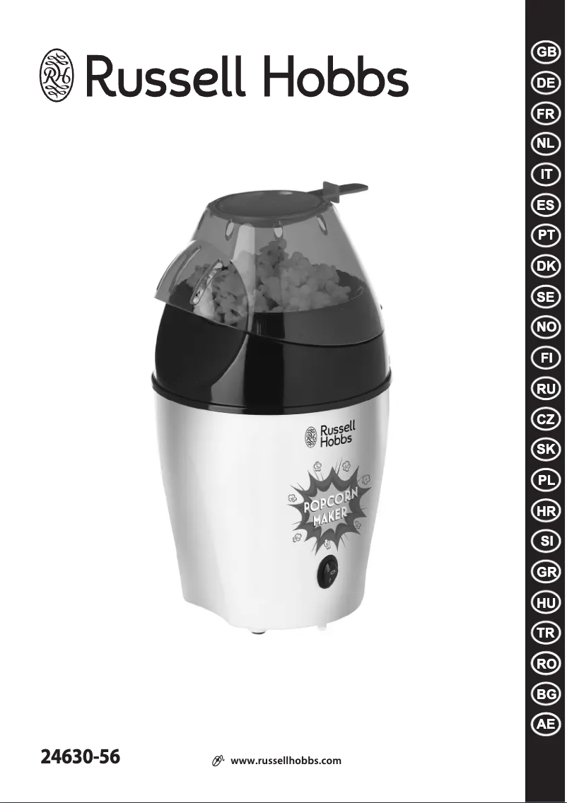 Page n°1 - Manuel utilisateur Russell Hobbs Fiesta Popcorn Maker 24630