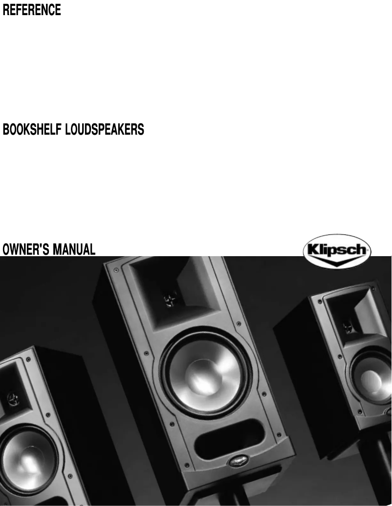 Page n°1 - Manuel utilisateur Klipsch RB-61 II