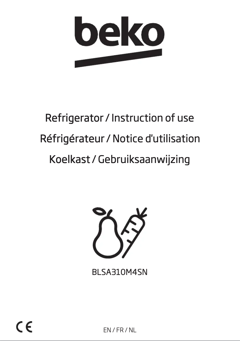 Image de la première page du manuel de l'appareil BLSA310M4SN