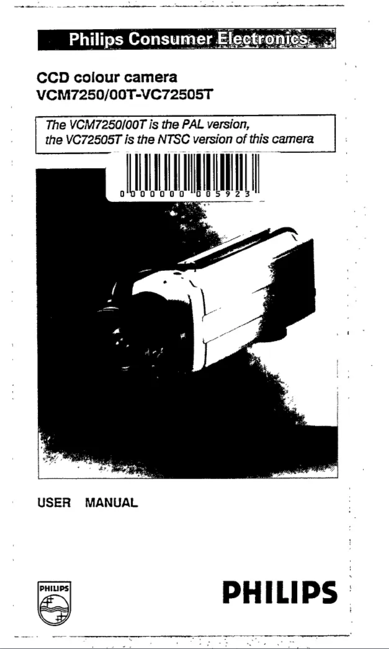Page 1 of the manual User Manual Philips VCM7250