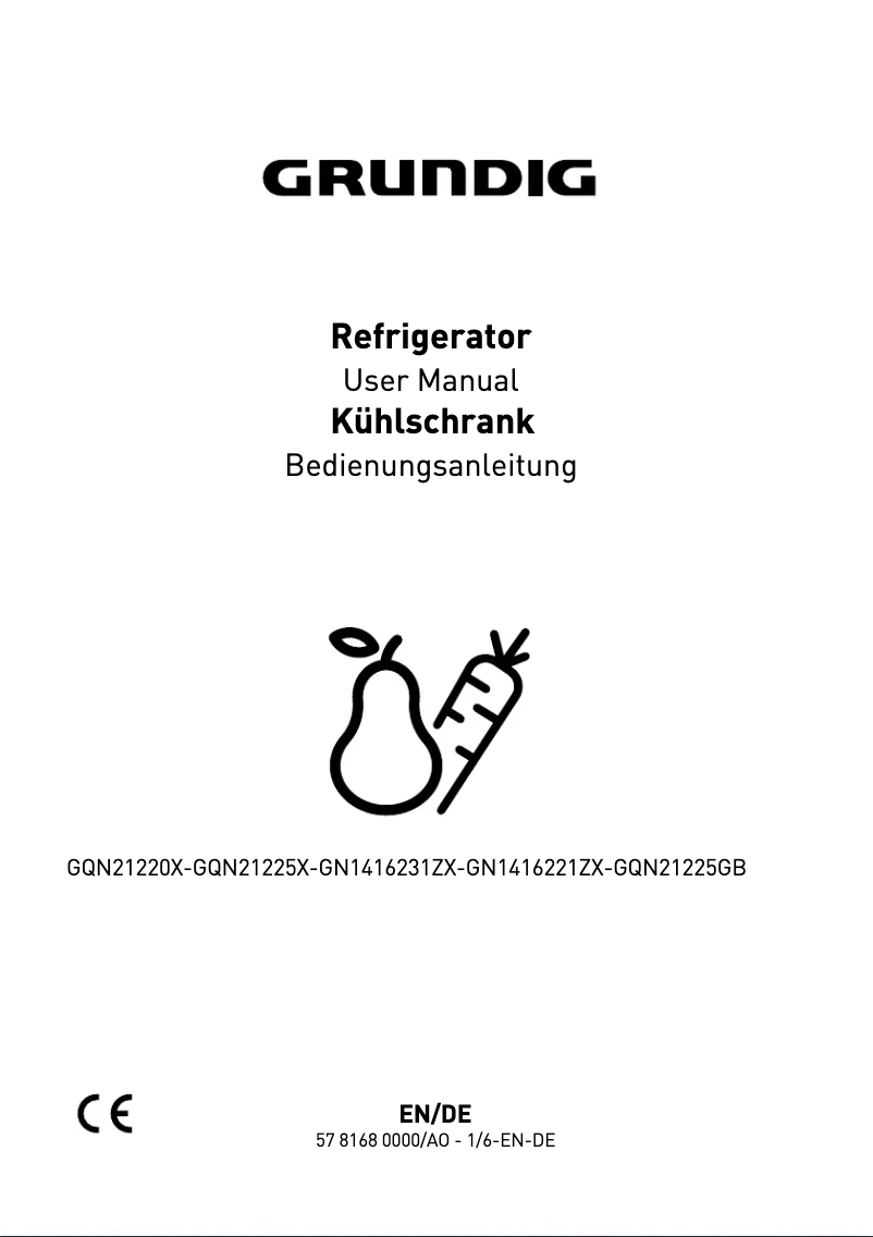 Page 1 de la notice Manuel utilisateur Grundig GQN21220X