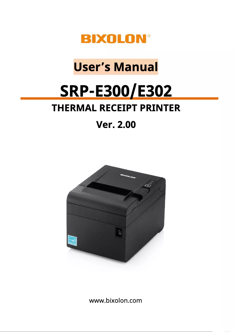 Page 1 de la notice Manuel utilisateur Bixolon SRP-E300