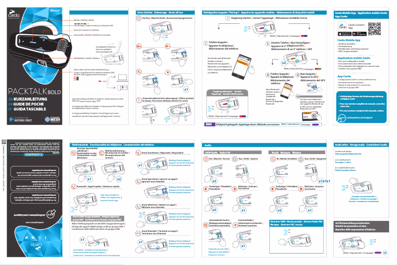 Image de la première page du manuel de l'appareil Packtalk Bold