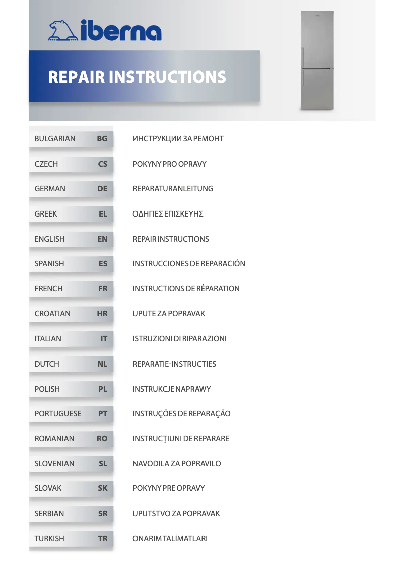 Page n°1 - Manuel utilisateur Iberna BCFFU5050/N