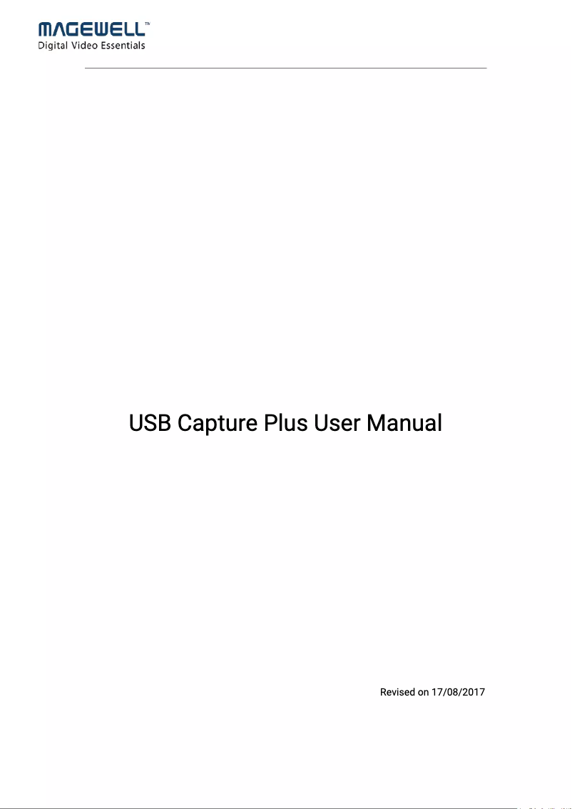 Image de la première page du manuel de l'appareil USB Capture Plus