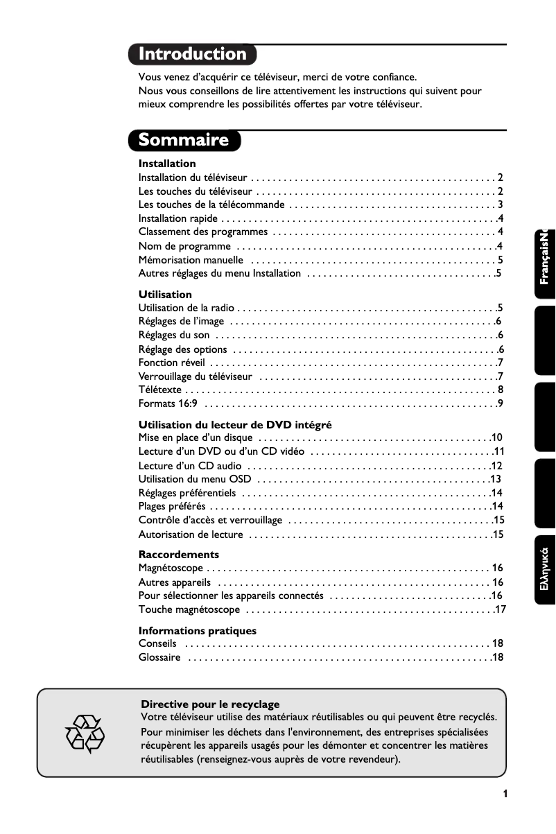 Image de la première page du manuel de l'appareil 21PT6807