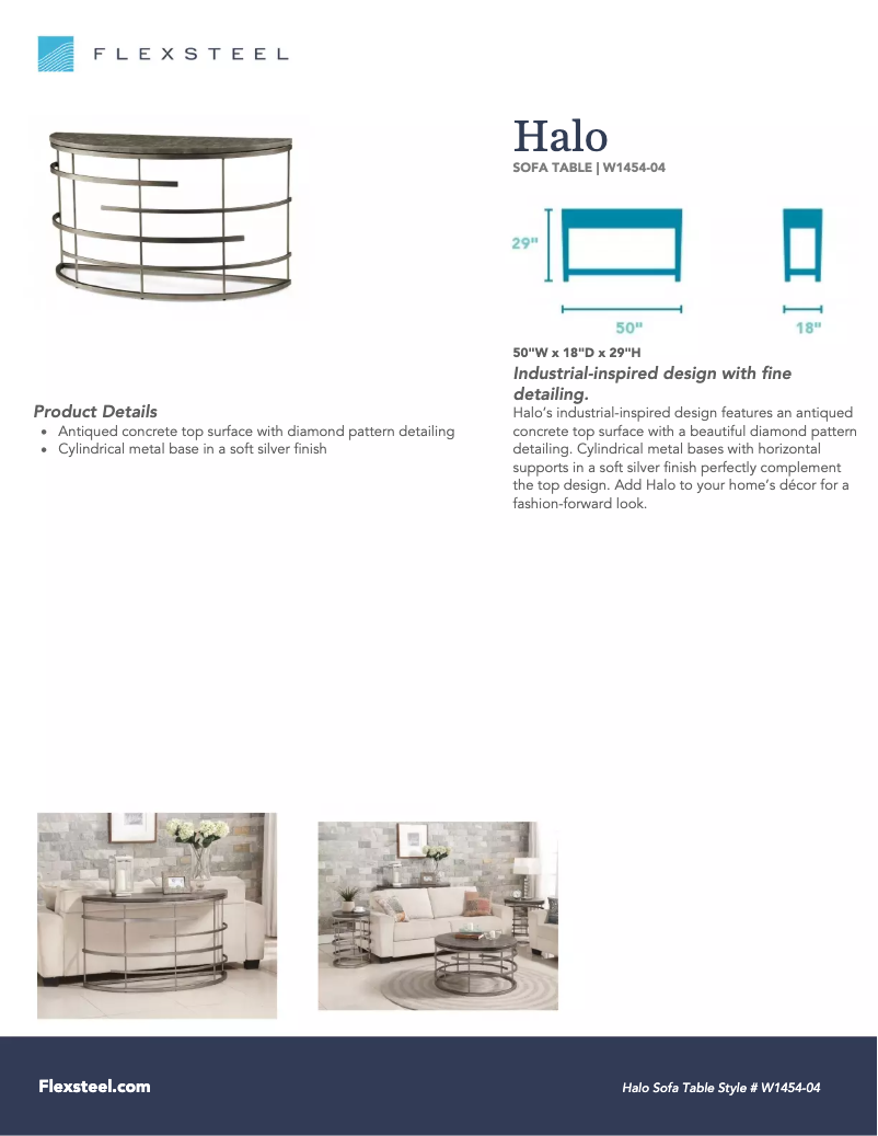 Page n°1 - Manuel utilisateur Flexsteel Halo W1454-04