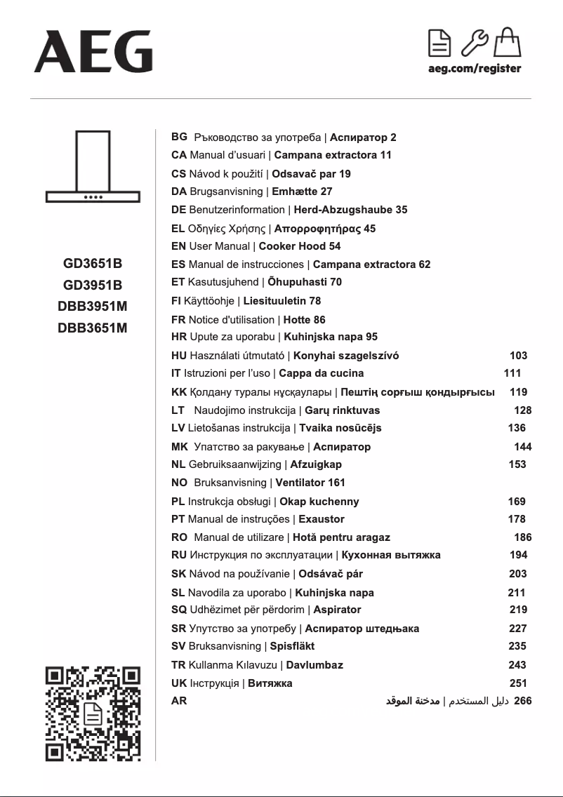 Página 1 del manual Manual de usuario AEG GD3651B