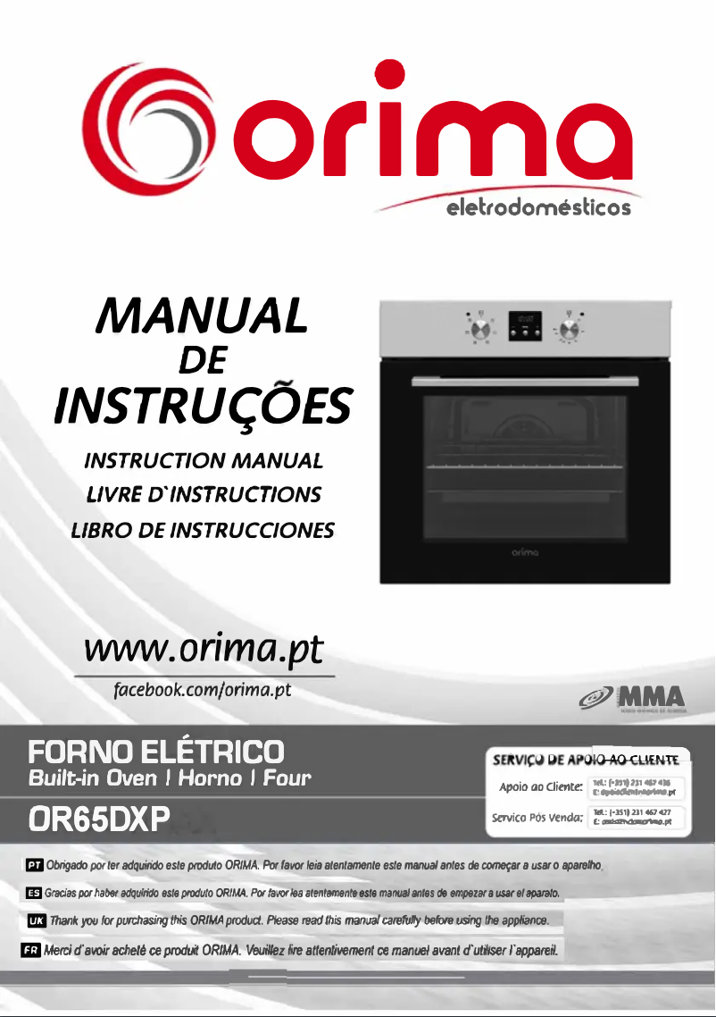 Page 1 de la notice Manuel utilisateur Orima OR-65-DXP